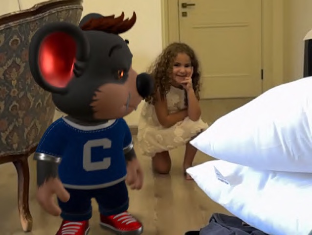 The co-founder's daughter meeting her companion in AR